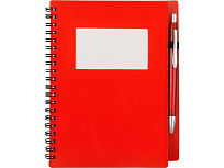 Блокнот Контакт с ручкой, красный