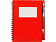 Блокнот Контакт с ручкой, красный