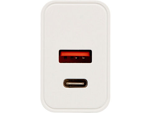 Сетевое зарядное устройство c выходами USB-A и USB-C Recharger Pro, быстрая зарядка QC/PD, 30 Вт, белый