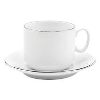 Чайная пара фарфоровая 220см³ экспресс Платиновый (7С1344Ф34) в коробке