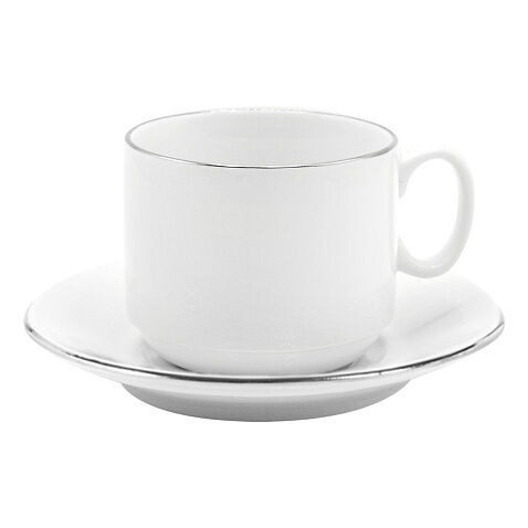 Чайная пара фарфоровая 220см³ экспресс Платиновый (7С1344Ф34) в коробке Чайная пара фарфоровая 220см³ экспресс Платиновый (7С1344Ф34) в коробке