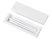 Набор из ручки и вечного карандаша из переработанной бумаги Recycled Duo, белый