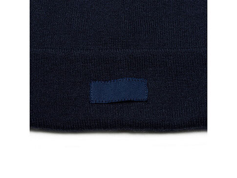 Вязаная шапка BULNES из двухслойного акрила, темно-синий