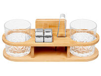 Набор для виски на бамбуковой подставке Boulevardier (Р)