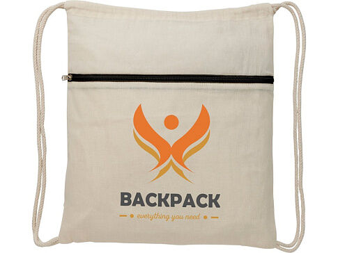 Рюкзак Oregon на молнии с кулиской, натуральный/черный