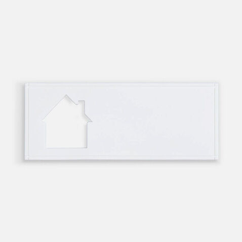 Лейбл из ПВХ с вырубкой «Дом», белый