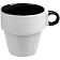 Набор из 4 кружек Inset с подставкой, черный
