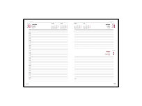 Ежедневник А5 датированный Leader 2025, черный