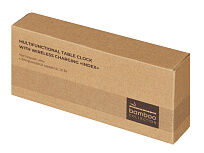 Часы настольные с беспроводной зарядкой Index, 10 Вт, бамбук (Р)