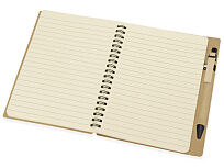 Блокнот Дейзи с ручкой, крафт/черный