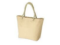 Сумка Seaside для шопинга и пляжа с широким дном, натуральный