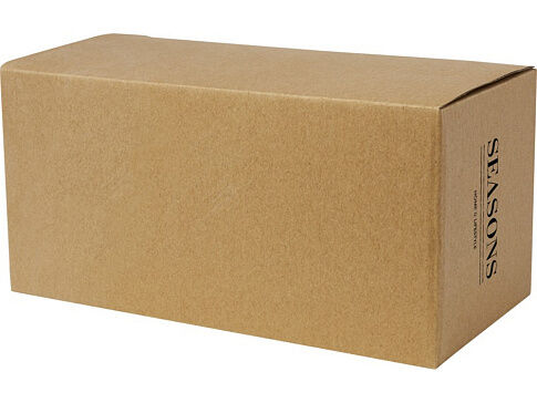 Стеклянный стакан Manti объемом 350 мл с двойными стенками и подставкой из бамбука, 2 шт. , natural