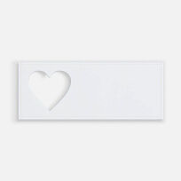 Лейбл из ПВХ с вырубкой «Сердце», белый