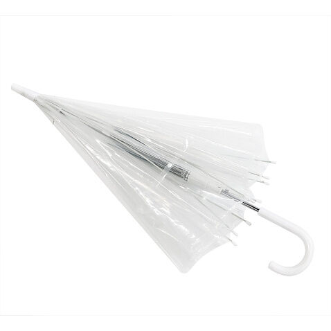 Зонт-трость Klar с прозрачным куполом, белый