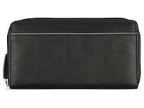 Кошелёк женский BUGATTI Banda, с защитой данных RFID, чёрный, кожа/полиэстер, 18,5х2х10 см
