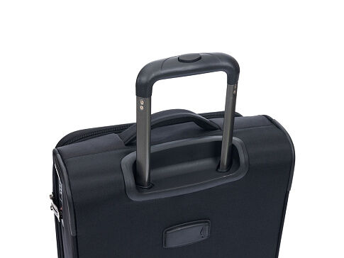 Чемодан TORBER Brosno, чёрный, нейлон 600D, 36,5 х 14 х 54 см, 32 л