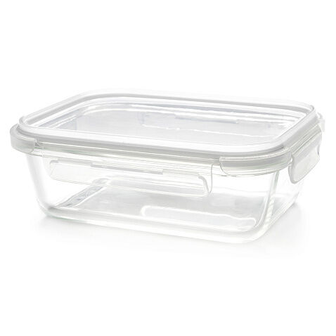 Контейнер Dinner из боросиликатного стекла, герметичный, белый Контейнер Dinner из боросиликатного стекла, герметичный, белый