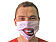 Маска для лица многоразовая для сублимации, размер S, белый