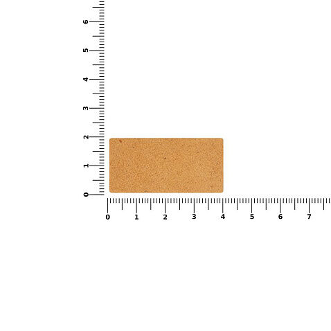 Лейбл кожаный Tuken, S, бежевый