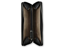 Кошелёк женский BUGATTI Elsa, с защитой данных RFID, чёрный, воловья кожа/полиэстер, 18,7х2х10 см