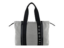 Сумка-шоппер женская BUGATTI Ambra, серо-черный цвет, хлопок/полиэстер, 45х10х34 см