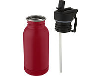 Lina, спортивная бутылка из нержавеющей стали объемом 400 мл с трубочкой и петлей, ruby red