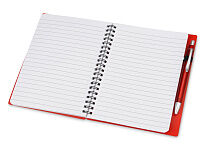 Блокнот Контакт с ручкой, красный