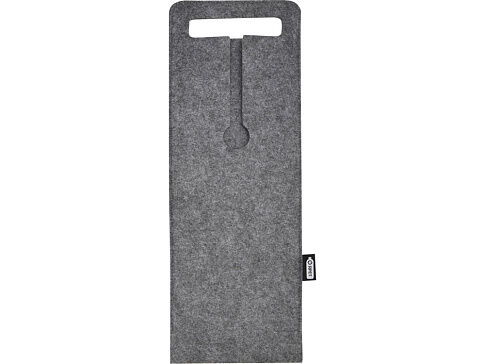 Felta Мешок для вина из переработанного фетра, сертифицированного согласно GRS, емкостью 75 мл - средне-серый