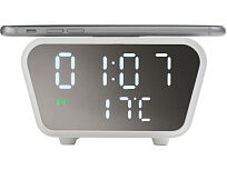 Настольные часы с функцией беспроводной зарядки Wake, 10 Вт (Р)