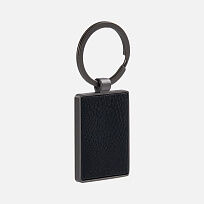 Брелок Gun Metal Leather Rectangle, графитовый