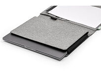Портфолио А4 из RPET с отделением для ноутбука NotyFolio Eco, 20 л FSC бумаги, серый