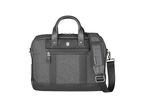 Портфель VICTORINOX Architecture Urban2 15 Briefcase 15'', серый, полиэстер/кожа, 42x13x31 см, 16 л