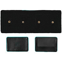 Кошелек Partinico, черный с бирюзовым