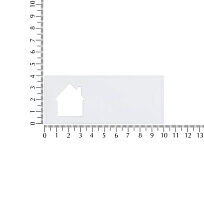 Лейбл из ПВХ с вырубкой «Дом», белый