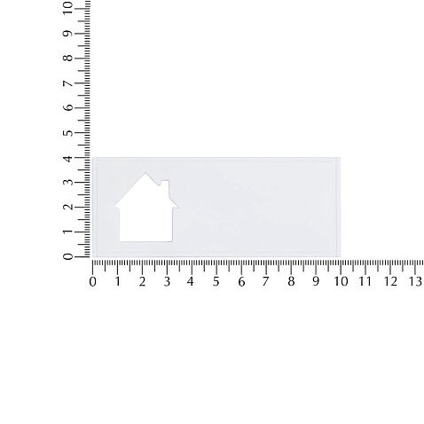 Лейбл из ПВХ с вырубкой «Дом», белый