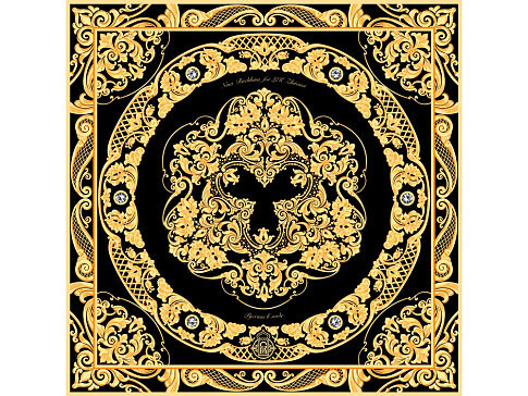 Платок Златоустовская гравюра