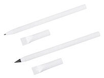 Набор из ручки и вечного карандаша из переработанной бумаги Recycled Duo, белый