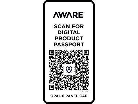 Opal с 6 панелями Aware™ кепка из переработанных материалов - Белый