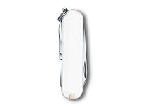 Нож-брелок VICTORINOX Classic SD Colors Falling Snow, 58 мм, 7 функций, белый