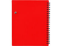 Блокнот Контакт с ручкой, красный