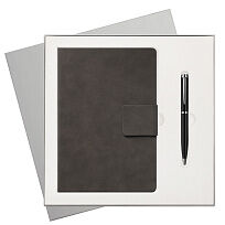 Подарочный набор Ritz, серый (ежедневник, ручка)