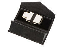 Подарочная коробка для флеш-карт треугольная, черный