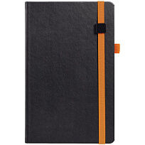 Ежедневник Ton Black, недатированный, черный с оранжевым