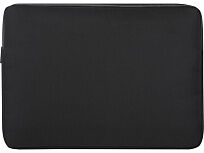 Чехол Rise для ноутбука с диагональю экрана 15,6 дюйма, изготовленный из переработанных материалов согласно стандарту GRS - сплошной черный