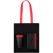 Набор Velours Bag, черный с красным