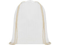 Рюкзак со шнурком Oregon хлопка плотностью 140 г/м2, белый