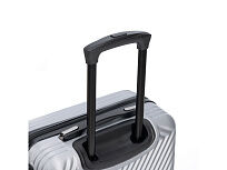 Чемодан TORBER Lama, серебристый, ABS-пластик, 38 х 21 х 55 см, 37 л