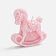Свеча фигурная «Лошадка-качалка», розовая