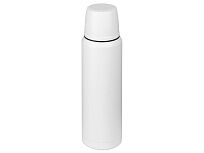 Подарочный набор с термосом и пледом Serenity, белый/серый