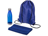 Спортивный набор с бутылкой и полотенцем Beginner, синий